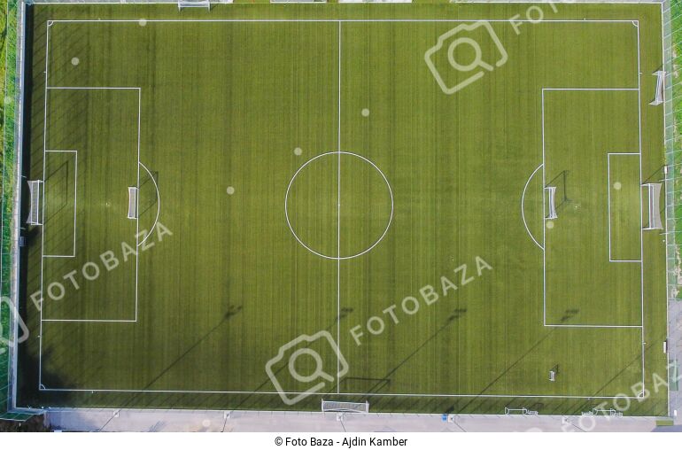 Fudbalsko Igralište Snimak Dronom Stadion Preuzmite Fotografiju