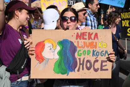 Povorka ponosa 2022., Sarajevo, Bosna i Hercegovina. LGBTIQ protest.