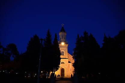 Noćna fotografija Sabornog Hrama Svetog Preobraženja Gospodnjeg, Trebinje