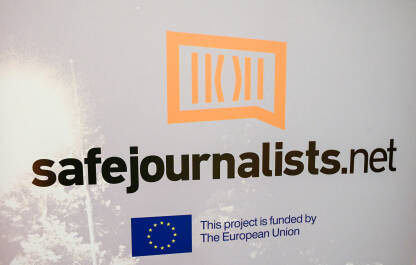 Safe Journalist logo. Safe Journalist. Organizacija za zagovaranje slobode medija i sigurnosti novinara.