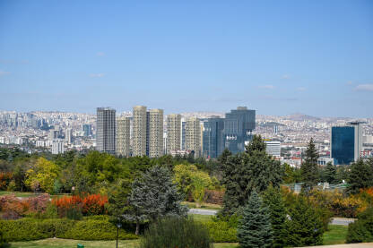 Ankara, Turska: Zgrade u centru grada. Panorama glavnog grada Republike Turske.