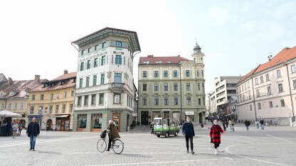 Ljubljana, Slovenija: Zgrade u centru grada.