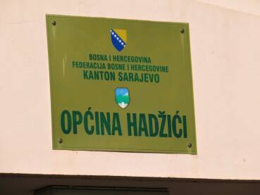 Općina Hadžići - tabla na ulazu
