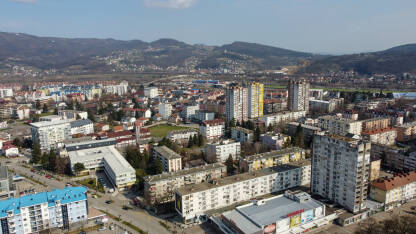 Doboj, panorama grada.