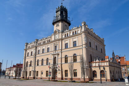 Gradska vijećnica/uprava u gradu Jaroslav (Jaroslaw), Poljska.