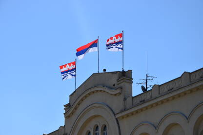 Zastave na zgradi Gradske uprave u Banjoj Luci