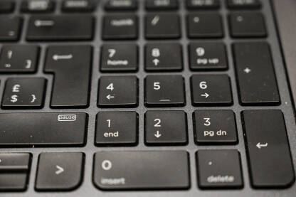 Krupni plan tastature na laptopu. Tipke na tastaturi.