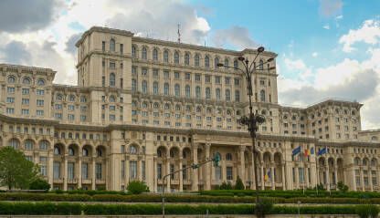 Zgrada Parlamenta u Bukureštu, Rumunija Rumunska zgrada skupštine. Državni parlament, Bukurešt.