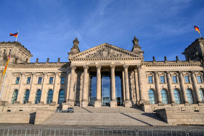 Bundestag, Berlin, Njemačka. Zgrada njemačkog parlamenta.