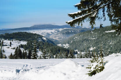 Planina Vlašić po snijegom.