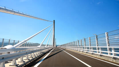 Veliki most preko mora. Peljesački most, Hrvatska.