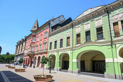 Subotica, Vojvodina, Srbija: Ulica i zgrade u centru grada.