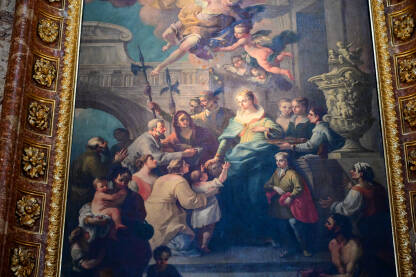 Beč, Austrija: Umjetnička djela u crkvi. Slike. Crkva sv. Charlesa.
​