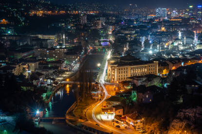 Noćna fotografija Sarajeva
