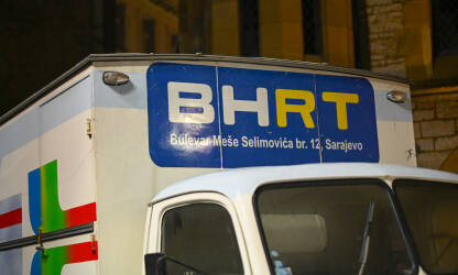 BHRT. Logo Bosanskohercegovačke radiotelevizije. Javni radiotelevizijski servis Bosne i Hercegovine.