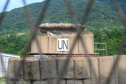 Nekadašnja UN baza u Potočarima kod Srebrenice, BiH. Memorijalni centar Potočari.