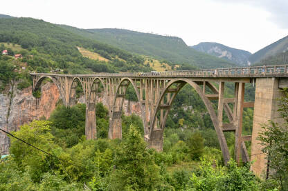 Veliki most preko rijeke. Most Đurđevića Tara, Crna Gora.