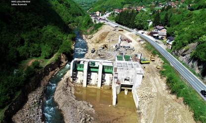 Gradnja MHE Lašva Merdani na rijeci Lašvi, općina Busovača.