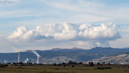 Termoelektrana Gacko, panoramski pogled sa južne strane.