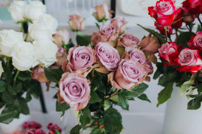 Buket ruža u cvjećari