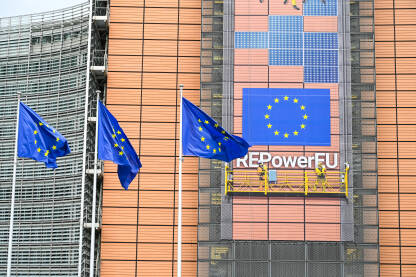 Brisel, Belgija: Institucije EU. Berlaymont zgrada. Sjedište Evropske komisije u Briselu.