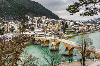 Kamena ćuprija simbol Konjica. Bosna i Hercegovina