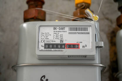 Uređaj za mjerenje potrošnje prirodnog plina u zgradi. Distribucija plina za kućanstva.