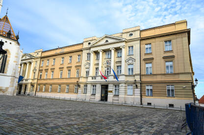 Zgrada Hrvatskog sabora na Trgu svetog Marka u Zagrebu.Hrvatski parlament.