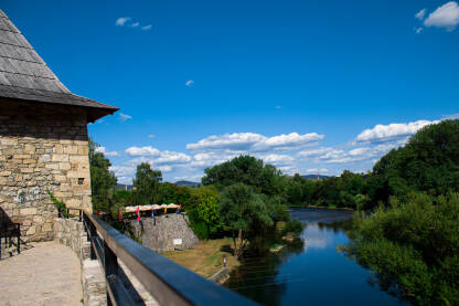 Pogled na rijeku Vrbas, sa tvrdjave Kastel. Banja Luka.