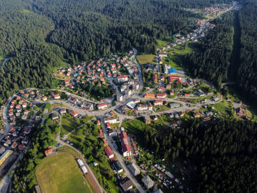 Han Pijesak, Bosna i Hercegovina, snimak dronom.