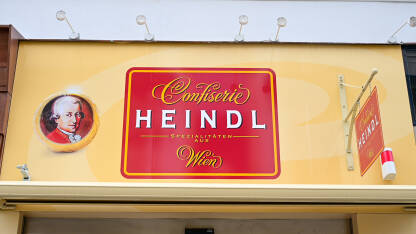 Heindl, trgovina čokolade. Prodavnica u Austriji. Slatkiši.