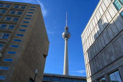 Berlin, Njemačka. TV toranj, popularna turistička destinacija.