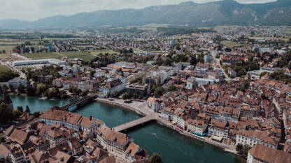 Panorama Solothurn, Švajcarska. Fotografisano dronom