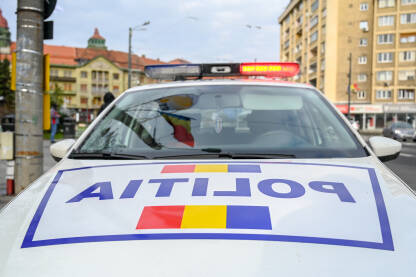 Policijski patrolni automobil u Rumuniji. Policija Rumunjske.