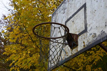 Košarkaški koš u prirodi,namenjen za rekreativnu igru odraslih u prirodi...