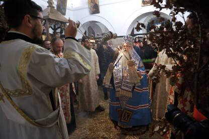 Liturgija na Badnje veče u Staroj pravoslavnoj crkvi Sv. Arhanđela Mihaila.