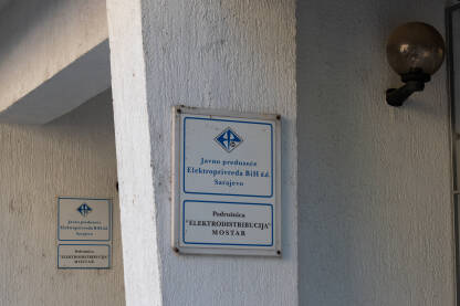 Elektrodistribucija Mostar tabla, javno preduzeće Elektroprivreda BIH