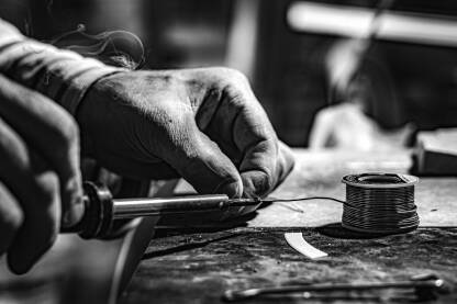 Ruke elektricara tokom obavljanja zadatka