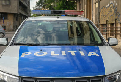 Policijsko auto u Rumuniji Rumunska policija. Vozilo policije u Rumuniji.