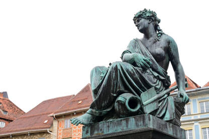 Ukrašena fontana u centru grada Graza u Austriji.