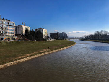 Ilidža. Pogled na rijeku Željeznicu.