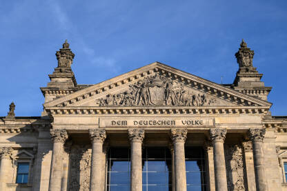 Bundestag, Berlin, Njemačka. Zgrada njemačkog parlamenta.