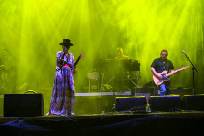 Skye Edwards, pjevačica britanskog benda Morcheeba na festivalu. Shirley Klaris Yonavieve Edwards pjeva na bini.