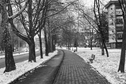 Snjeg na ulicama Banja Luke.