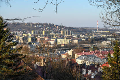 Przemyśl, Poljska. Panoramski pogled na grad.