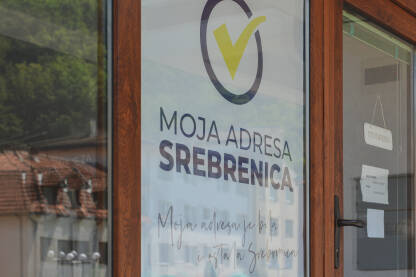 Kancelarija Udruženja Moja adresa Srebrenica za registraciju birača.