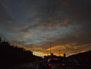 Zalazak sunca u Vogošći na jesen