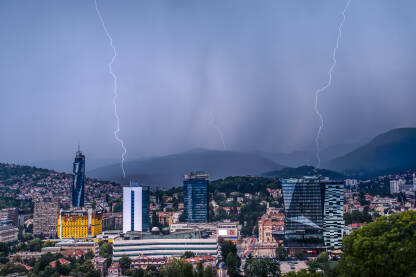 Kompozit oluja iznad Sarajeva, ljeto 2021.
