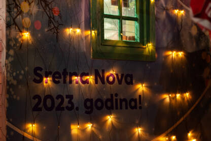 Natpis Sretna nova 2023 godina