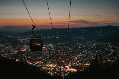 Zicara iznad Sarajeva, zalazak sunca
